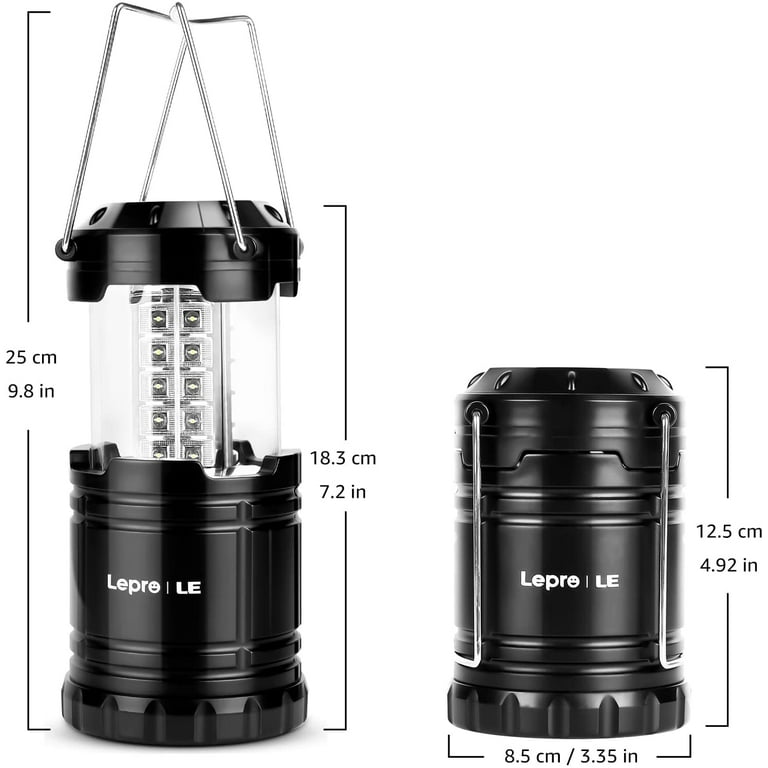Lepwings Camping Lantern, solar Lanterns, 4400mAh Rechargeable Light 2-in-1  Dimmable Outdoor Waterproof Gear with USB Charging lanterns for power  outages Hurricane, Hiking, Fish, Emergency, and Home Modern