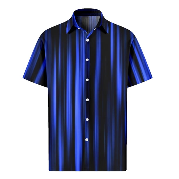 Men's Valentine's Day Printed Button Short Sleeve Shirts Men's Casual Fashion Short Sleeve Shirts 5XL