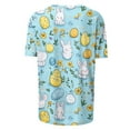 thumbnail image 5 of VBTAPA Happy Easter Shirt for Women Cute Tops Short Sleeve Bunny Eggs Print T-shirt Summer Casual Workout Graphic Tees Daily Sales Multicolor XXL, 5 of 6