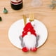 thumbnail image 5 of Cubrecubiertos de Navidad, cubiertos de cuchillo y tenedor, caraless anciano, cubiertos tridimensionales enano, decoración de mesa, regalo de fiesta, portátil, metal, para hogar, 5 of 9