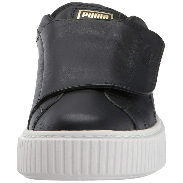 Puma Womens Basket Platform Strap Leather Low Pull On Fashion Sneakers - Walmart.com