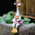 thumbnail image 2 of Adornos de jardín al aire libre de patos, esculturas de animales para parejas que leen, decoraciones de 22 cm, par de patos, regalo de resina, estatuas de decoración para interiores y patios, 2 of 5