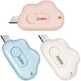 thumbnail image 1 of Mini Utility Knives Box Cutter Retractable Letter Opener,Carton Opener (Pink/Blue/White), 1 of 7