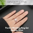 thumbnail image 6 of Porsha Wedding Ring Set for Women Engagement Ring Two Matching Bands Sterling Silver by Ginger Lyne, 6 of 7