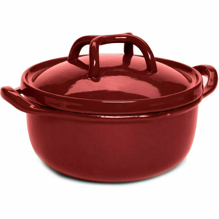 Healthy Choices Enameled 3.3L Red & White Cast Iron Dutch Oven