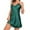 Green, variant on PMVFHDE Womens Homestay Pajamas With Lace Lace Imitation Silk Nightdress Comfortable Solid Color Sleepwear Womens Nightgowns Red,S