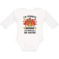 thumbnail image 3 of Inktastic Thanksgiving I'm Thankful Because I'm Gonna Be a Big Sister Girls Long Sleeve Baby Bodysuit, 3 of 5