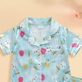 thumbnail image 4 of Mnyotv Baby Girl Boy Pajama Sets Short Sleeve Bunny Printed Summer Tops and Shorts 2Pcs Pajamas Clothes Set Size 2-3 Years, 4 of 5