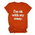 thumbnail image 6 of Women's Dressy Casual Tops Vintage Fashion Summer Clothes for Teen Girls Round Neck Blouse Comfy Casual Shirts Short Sleeve Loose Fit Flowy Tunic Tops Funny Letter Print Tees Orange T Shirts XXXL, 6 of 8
