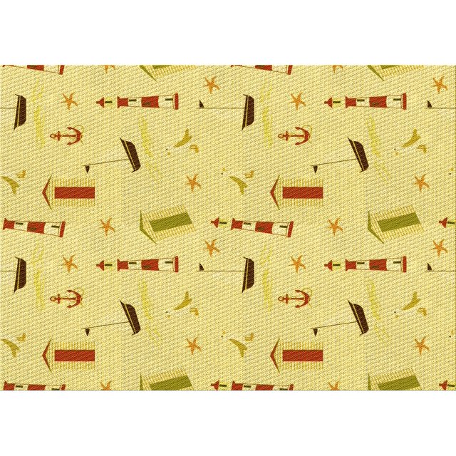 Ahgly Company Tapis Rectangulaire Lavable en Machine Intérieur Transitionnel Jaune, 7 Pieds x 9 Pieds