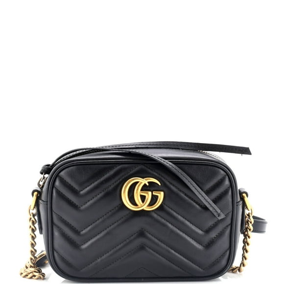 Pre-Owned GG Marmont Shoulder Bag Matelasse Leather Mini By Rebag