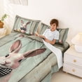 thumbnail image 3 of Erosebridal Bowknot Bunny Kids Full Size Sheets, Cute Easter Eggs Bed Sheets, 4pcs, 3 of 5