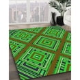 thumbnail image 2 of Ahgly Company Indoor Square Patterned Lime Green Area Rugs, 4' Square, 2 of 6