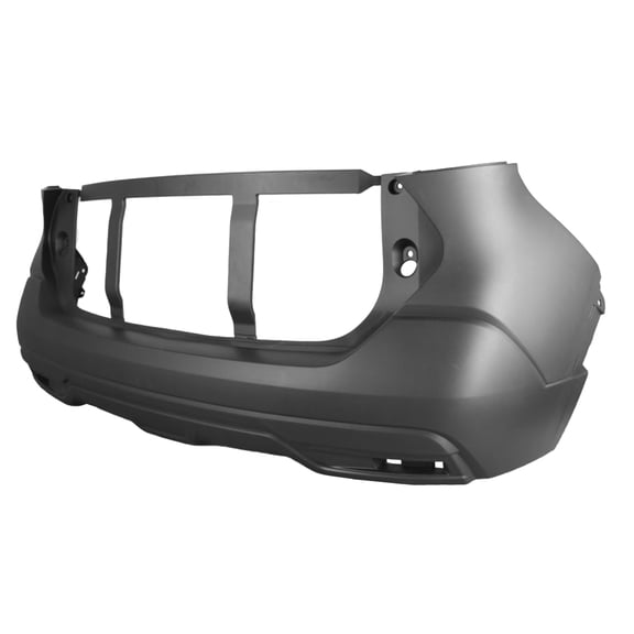 New Aftermarket Unpainted Rear Bumper Cover Replaces 850225RB0J Without Park Assist Sensor fits 2018-2019 Nissan Kicks