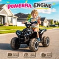 thumbnail image 3 of Kerry Yoo AT2 12V ATV Ride on, Electric Car for Kids, 4 Wheels Ride on toys,  Ages 3+, Remote Control, LED Lights, Music- Black, 3 of 7