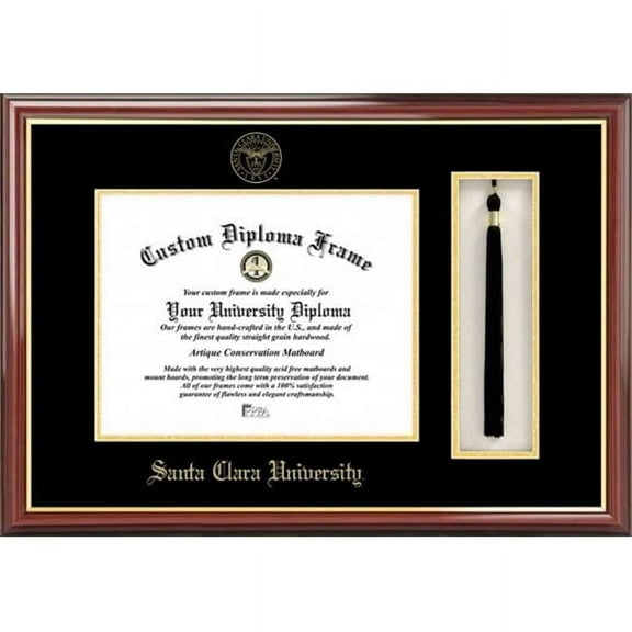 Campus Image CA930PMHGT Santa Clara University Tassel Box and Diploma Frame