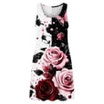 thumbnail image 7 of FDGIU Women's Sleeveless Print Scoop Neck Bodycon Mini Dress, Casual Summer Form-Fitting Short Dress, 7 of 7