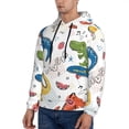 thumbnail image 3 of Salouo Dinosaur Pattern Men's Fall Hoodie Sweatshirt,Sport Hoodie with Pockets for Men Pullover Casual Hooded Sweatshirt-3X-Large, 3 of 7