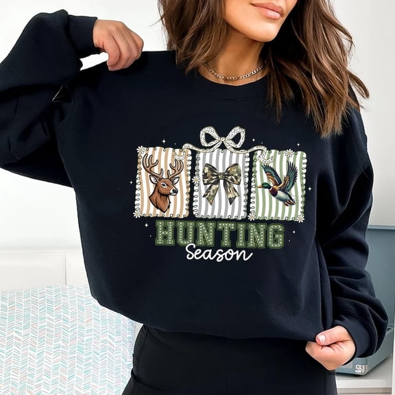 Hunting Season Sweatshirt, Deer Hunters Shirt, Duck Hunters Shirt, Camo Coquette Sweatshirt, Hunting Lover Sweatshirt, Husband Sweatshirt Tshirt All Size S-5XL