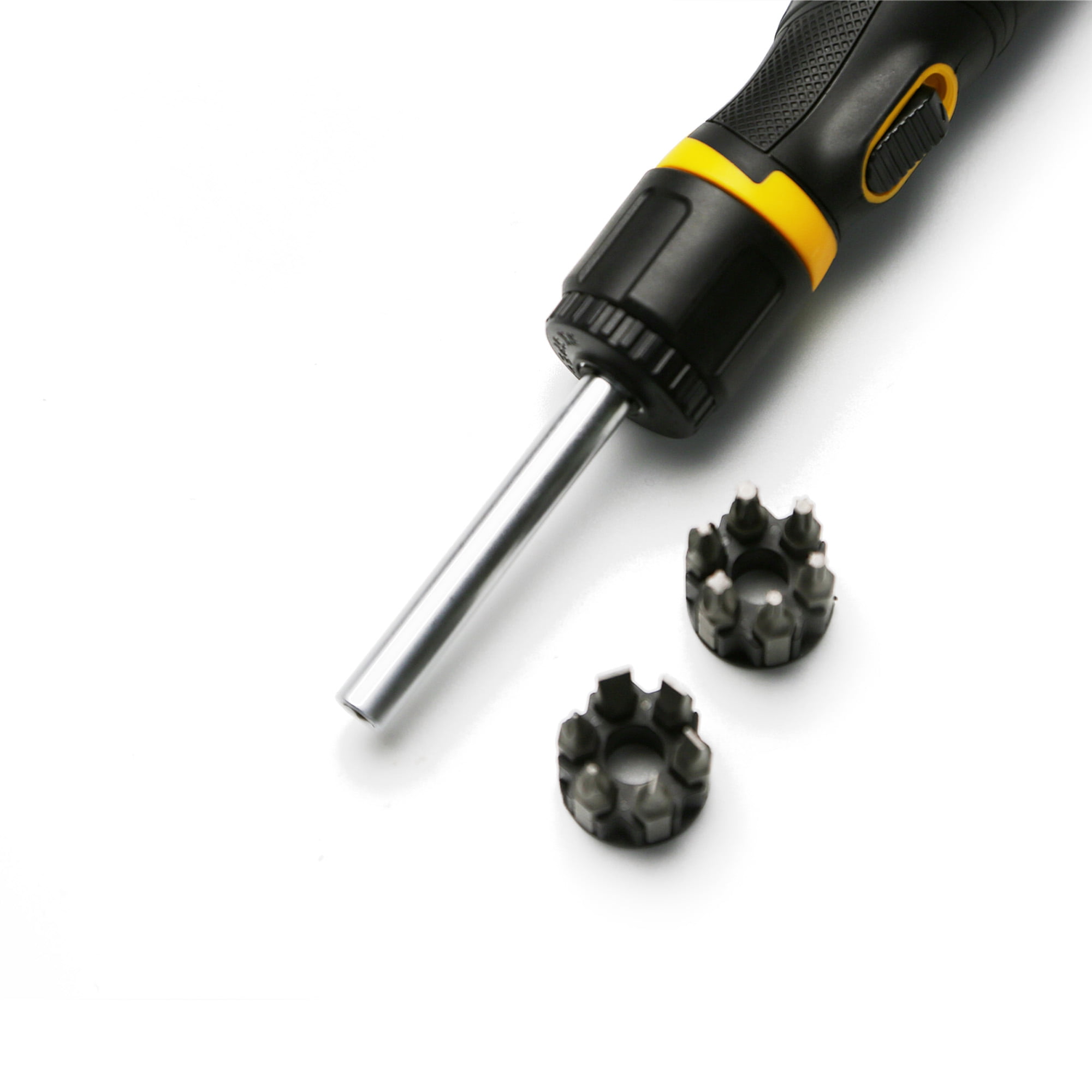 TMAX 13-in-1 Ratcheting Multitool Screwdriver, Multi-Function Screwdriver Set with 12 Bits, Ergonomic Adjustable Angle Handle, for Home Maintenance, Motorcycle & Bicycle Repair