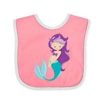 Inktastic Mermaid Girls Baby Bib