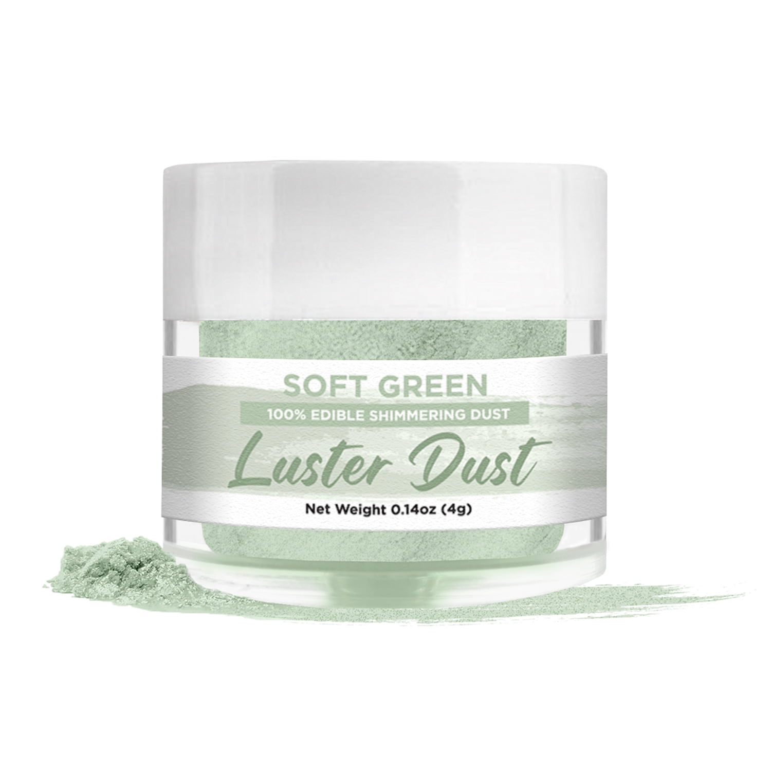 Bakell Soft Green Edible Luster Dust & Paint, 4 Gram Jar