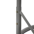 thumbnail image 6 of LeisureMod Mendoza Light Gray Wicker Hanging 2 Person Egg Swing Chair with Stand & Beige Cushions, 6 of 10