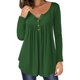 thumbnail image 1 of Blusa Informal Elegante Para Mujer, Camisas de Manga Larga, Cuello Redondo Liso, Jersey Fruncido Odeerbi  ODB168287, 1 of 6