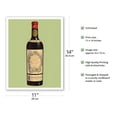 thumbnail image 2 of Bordeaux France - Chateau Kirwan Wine Bottle - Vintage French Advertising Poster c.1900 - Fine Art Matte Paper Print (Unframed) 11x14in, 2 of 4