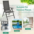 thumbnail image 6 of Gymax Set of 4 Folding Patio Dining Chair Camping Chair w/ Adjustable Backrest, 6 of 10