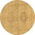 thumbnail image 1 of Ahgly Company Indoor Round Abstract Brown Modern Area Rugs, 6' Round, 1 of 4