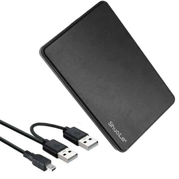 Discos duros externos portátiles, USB 2.0 Almacenamiento de seguridad Slim 480MB/ para PC para Gaming Professionals Students Negro Sunnimix Caja de discos duros