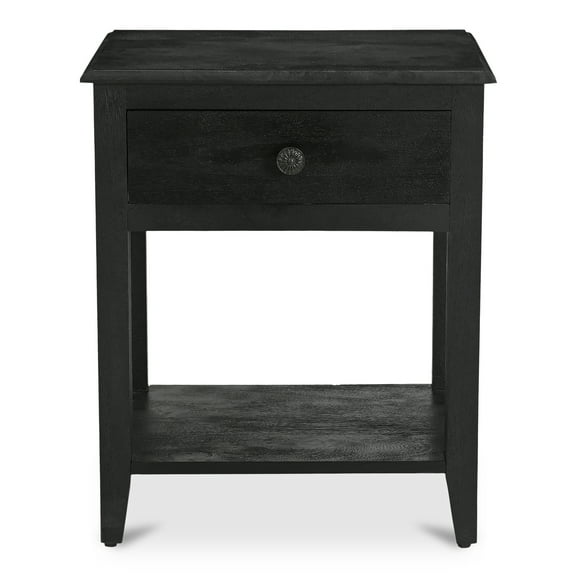 Moe's Home Collection Corrine Nightstand Antique Black Wood Nightstands