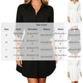 thumbnail image 3 of Staron Women's Shirt Dress Button Down Collared Long Sleeve Solid Basic Casual Loose Flowy Curved Hem Tunic Top, White S, 3 of 6