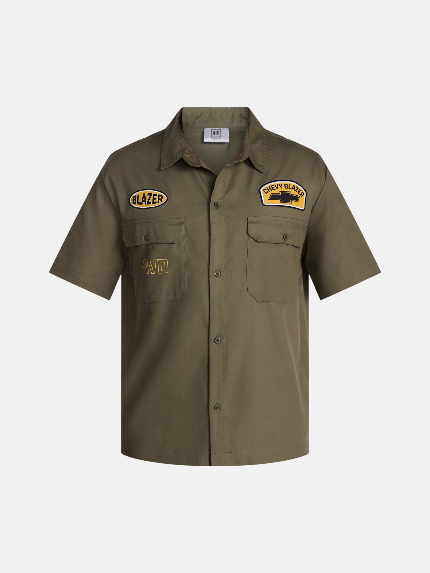 Chevy Blazer Men's and Big Men's Button Up Graphic Shirt with Short Sleeves, Sizes XS-3XL