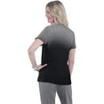 thumbnail image 2 of KOI Basics 1031PR Women's Cali Scrub Top Large Heather Platinum Grey/Black, 2 of 5