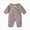 A77-Coffee, variant on Baby Romper with Hat Clothes Set, Long Sleeve Newborn Infant Baby Bodysuit