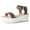 Black ,Brown, variant on Surf Platform Sandals for Women - Ankle Strap Open Toe Heel - Stylish Vegan Leather Sandal