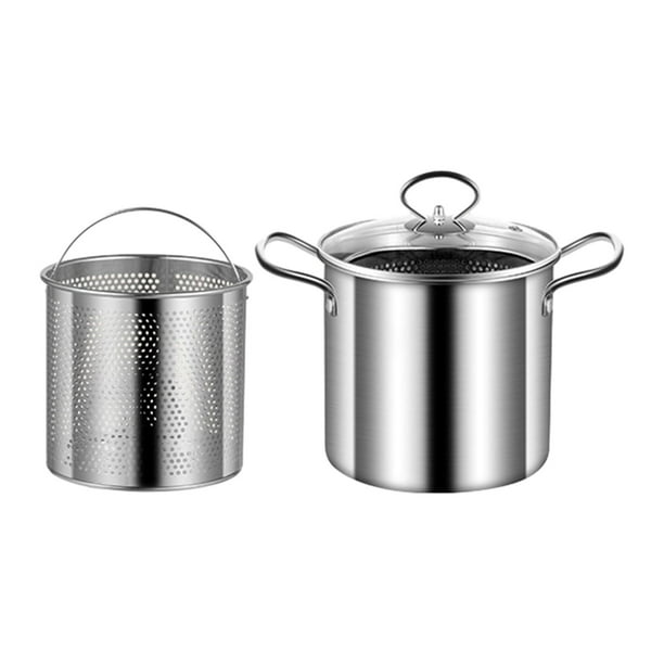 Olla para freír, cesta para freír con filtro, cocina, freidoras, utensilios de cocina, olla para Fideos para comedor