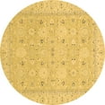 thumbnail image 1 of Ahgly Company Indoor Round Abstract Brown Modern Area Rugs, 5' Round, 1 of 4