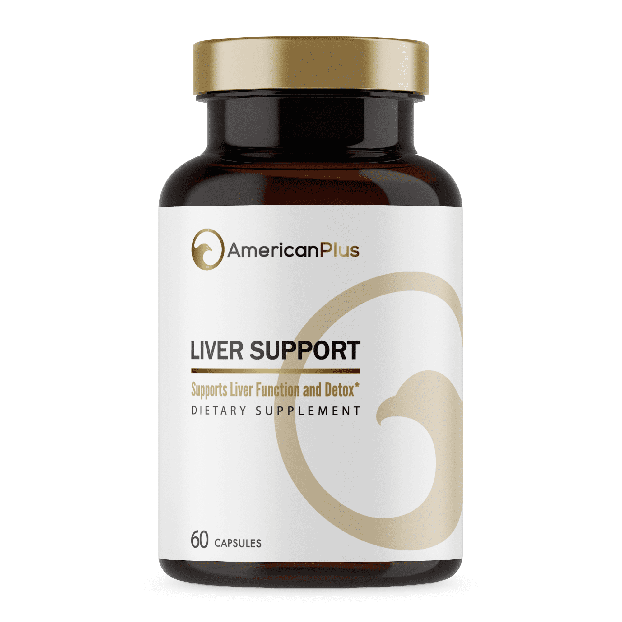 AmericanPlus Liver Cleanse Milk Thistle, Dandelion, NAC 60 Caps