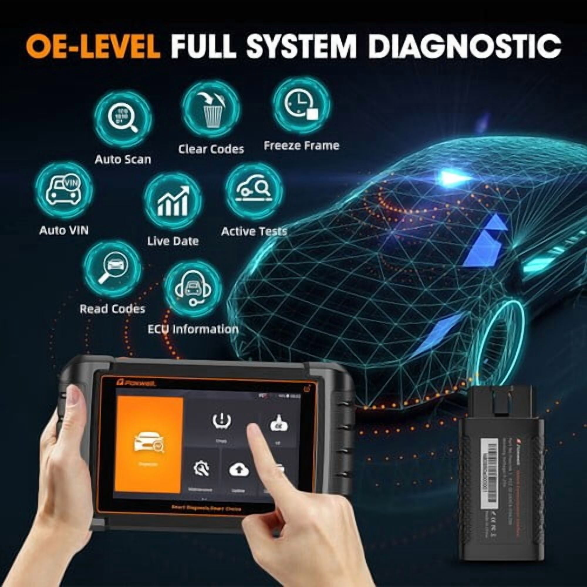 [Second Hand] FOXWELL Bidirectional Car OBD2 Scanner Diagnostic Tool TPMS+Gift: S/t/y/l/u/s Pen
