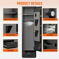 thumbnail image 6 of Gun Safe, 4-5 Gun Safe for Shotgun and Pistols, Quick Access Gun Safes with Drawer, Removable shelf and Pistol Bags, Digital Keypad Gun Safe with Adjustable Gun Rack, 6 of 7
