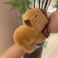 thumbnail image 1 of El mismo muñeco de conejillo de indias de agua de Douyin, muñeco con anillo a presión Capibala, pulsera de animal, juguete de peluche listo para la entrega, 1 of 5