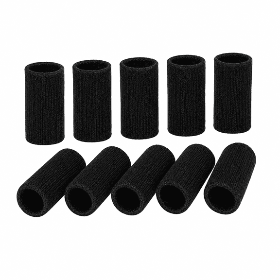 Kawihcie Elastic, Breathable Finger Braces, Black, One Size, 10 Count