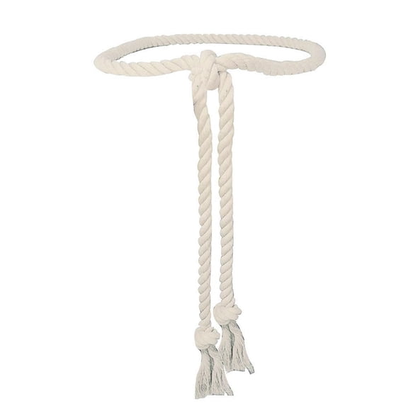 Cotton Rope Belt, Minimalist Retro Chic Twisted Waist Rope with Tassels for Women