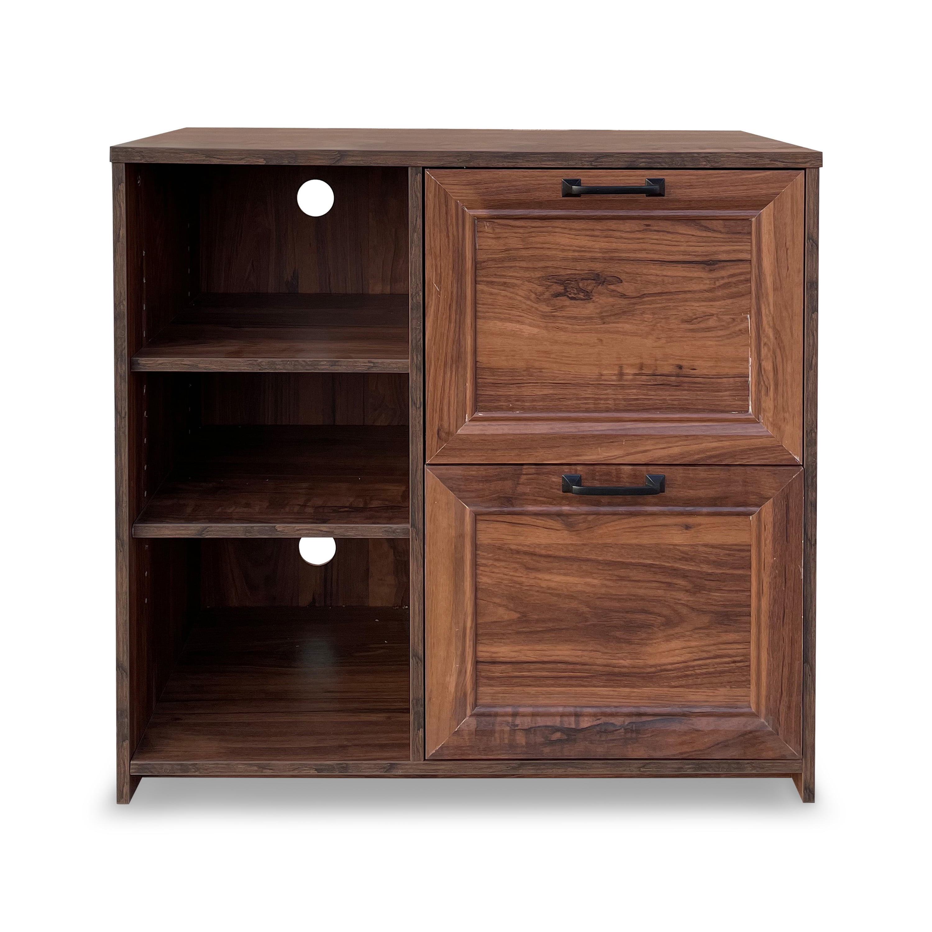 AGHDECO Oliwia 2-Drawer Wood Lateral Filing Cabinet in Walnut