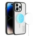 thumbnail image 2 of For Apple iPhone 14 Pro Max (6.7") Hybrid Stand Slim Compatible with MagSafe Magnetic Circle Design Wireless Charging Cover ,Xpm Phone Case [ Clear Black ], 2 of 5