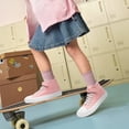 thumbnail image 5 of Toddler Shoes for Girls Boys High Top Kids Canvas Sneakers Adjustable Strap Casual Shoes Comfy Fashion Running Walking Classic Sneaker Indoor Outdoor, 5 of 6