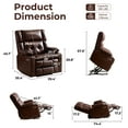 thumbnail image 3 of Elderly Dual Motor Power Lift and Massage and Heat Recliner, Brown, 3 of 9
